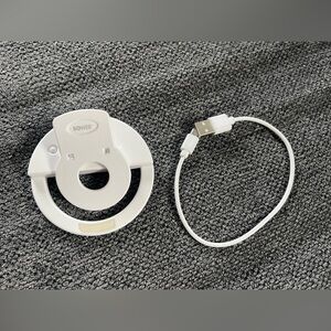 White Phone Ring Holder with Stand & USB Cord